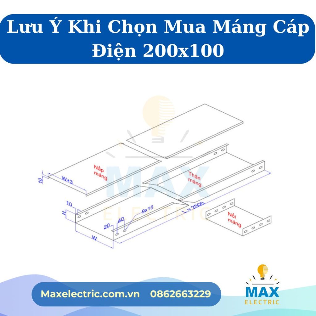 Lưu Ý Khi Chọn Mua Máng Cáp Điện 200x100