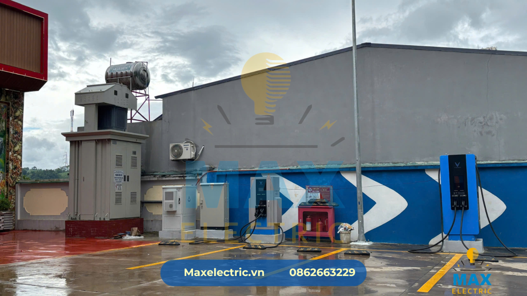 trạm biến áp 110kV trong trạm sạc xe điện