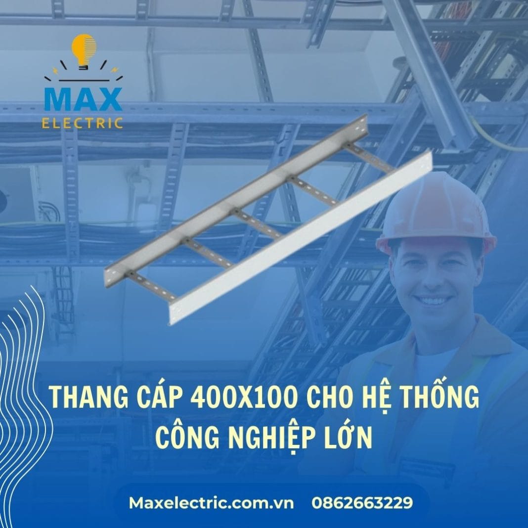 Thang cáp 400x100 cho hệ thống công nghiệp lớn Thang cáp 400x100 cho hệ thống công nghiệp lớn